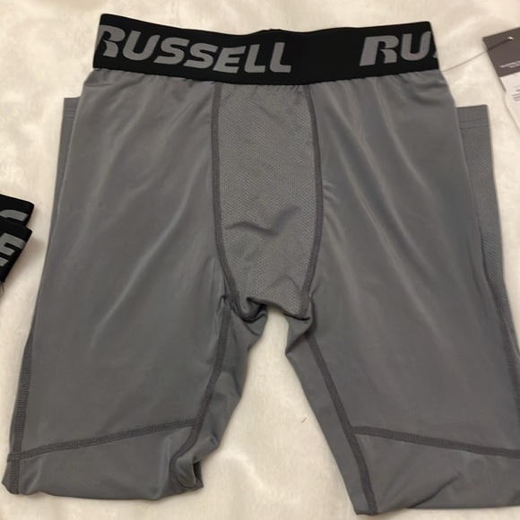 NWT Russell Athletic Compression Pant Grey Boys 10/12 Dri Power 360 - Picture 1 of 6